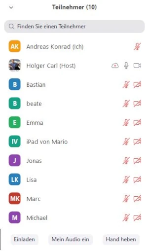 Dies ist die Menü Leiste in den Webinaren der sportbootschule.TV